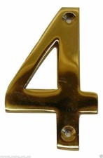 Solid Brass Door Numbers for House Gate Home 3" (76mm) 0123456789 Heavy Quality