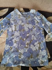 Hand Made Longer Length Tunic Style Vintage Fabric Design Top Large