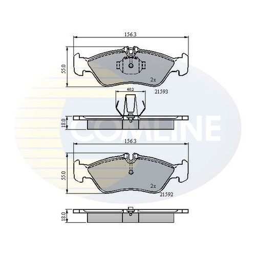 Brake pads set for 28 - set, vw