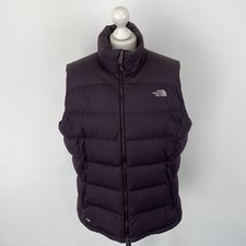 The North Face 700 Puffer Gilet Coat Purple Goose Down Feather Size XL Ladies