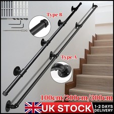 Metal Handrail Stair Rail Grab Balustrade Staircase Banister Installation Kit UK