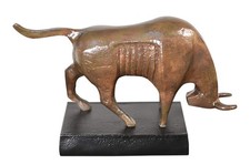 Metal Bull Figurine Sculpture