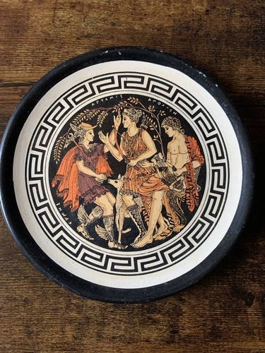 Vintage greek terracotta wall - vintage,