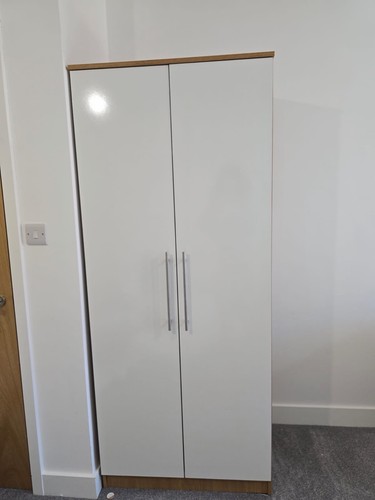White oak effect 2 door - white,