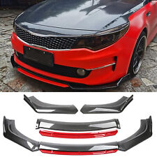 Carbon&Red Front Bumper Lip Splitter Body Kit Spoiler For Vauxhall Vectra Astra