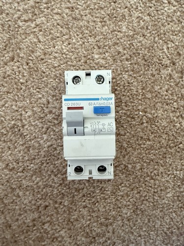 Hager cd263u 63a 30ma rcd - hager,