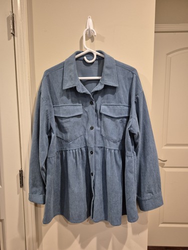 Womens blue green corduroy - womens, blue/green