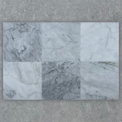 Bianco carrara blend - blend, honed