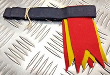 Garter Tabs Vintage Military Two Tone Yellow & Scarlet 1960s Genuine British NEW