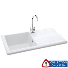 Carron Phoenix Shonelle 105 1.0 Bowl Ceramic White Inset Sink Graded Refurbished