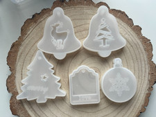 5 Pcs Christmas Resin Moulds For Christmas Decorations