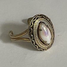 Vtg Faux Opal Ring Oval
