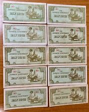 1942-1944 japanese invasion money 10 (ten)  1/2 rupee banknotes Burma