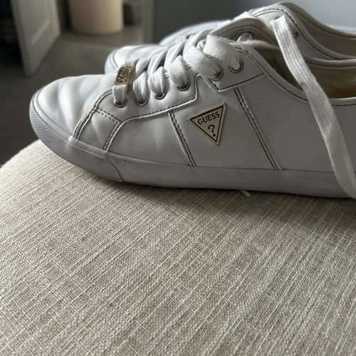 Ladies guess white trainers - guess,