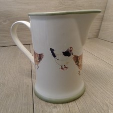 Home Sweet Home Jug Chicken Hens Farmhouse Milk Water Ceramic 14cm 5.5 Inch