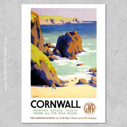 Gwr cornwall poster railway - gwr,