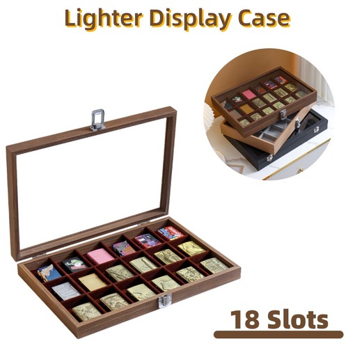 Lighter display case walnut - lighter,