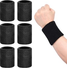 Black 6 PCS Wristbands