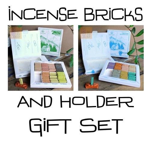 Incense bricks burner gift - incense,