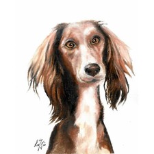 Original oil dog - dog, portrait