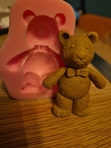 Furry teddy bear silicone - teddy,