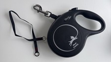 Flexi Classic Tape Black Large 8m 26ft Retractable Dog Leash/Lead Upto 50KG Flex