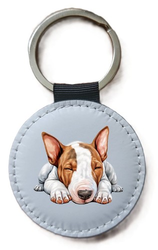Bull terrier keyring sleeping - terrier,