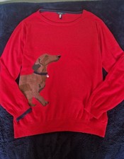 JOULES Ladie's  Sausage Dog Design Jumper Size  20