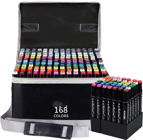 168 colors markers graphic - colors,