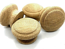 10 x Large Oak Knobs 50mm Wood