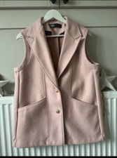 Zara White Sleeveless Jacket Size S NWOT