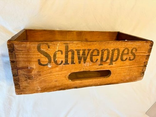 Vintage 1970s schweppes wooden - vintage,