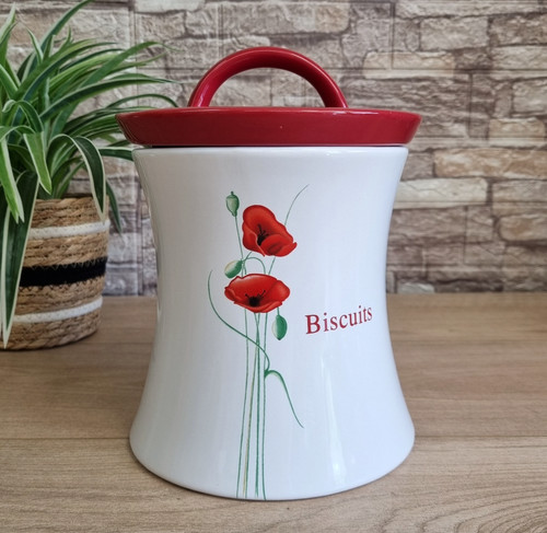 Dunelm poppy biscuit storage - poppy,