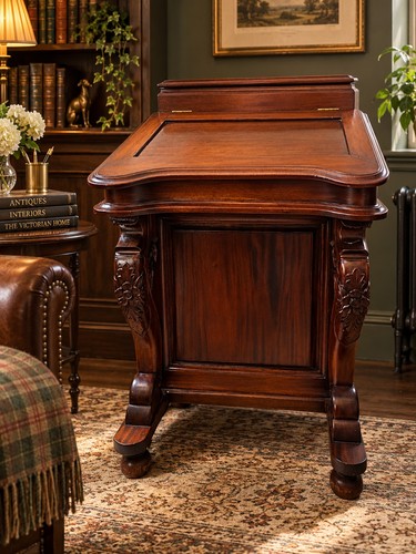 Antique mahogany davenport - mahogany,