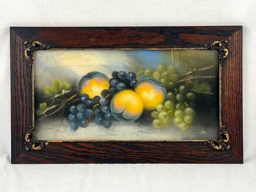 Antique framed fruit print - framed,