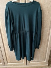 Dark Green Ladies Drop Waist Dress
