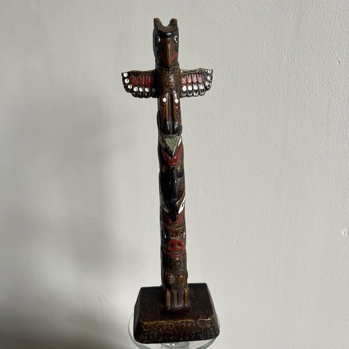 Handpainted thunderbird totem - handpainted,