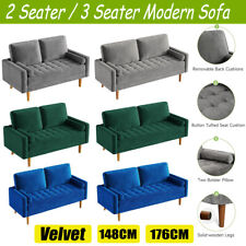 2 / 3 Seater Velvet Sofa with