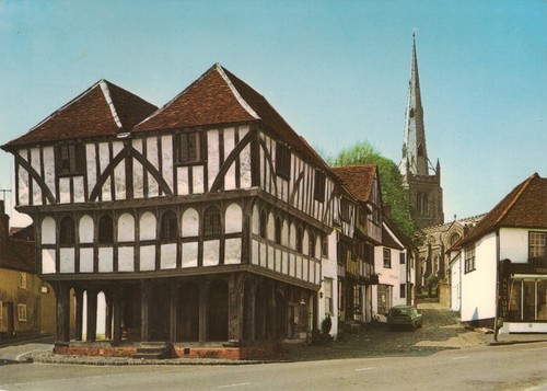 Postcard guild hall and - postcard,