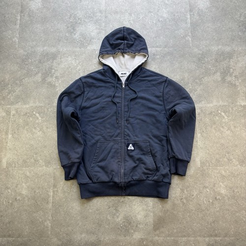 Palace hoodie blue - full, zip