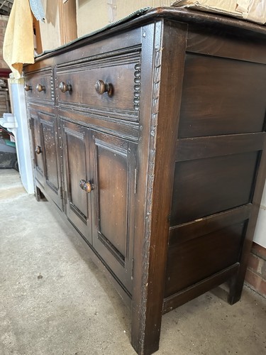 Large oak sideboard used - sideboard,
