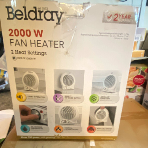 Beldray 2000w fan - beldray, heater