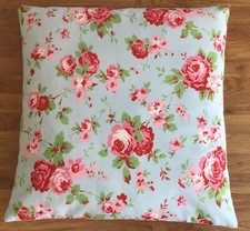 16” Cushion Cover Made W/ IKEA Rosali Rose Blue Cotton Lightweight Fabric New