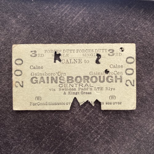 Railway ticket calne - ticket,, (