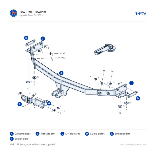 Tow trust fixed flange towbar - tow,