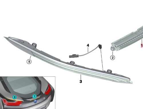New genuine bmw rear left - new,