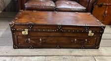 Elegant Leather Storage Trunk