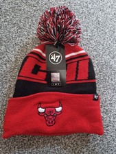 Red Chicago Bulls Beanie Hat