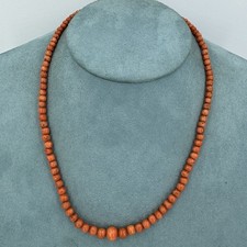 Antique coral necklace salmon - antique,