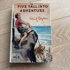 Five Fall into Adventure - Enid Blyton Book HB DJ 1953